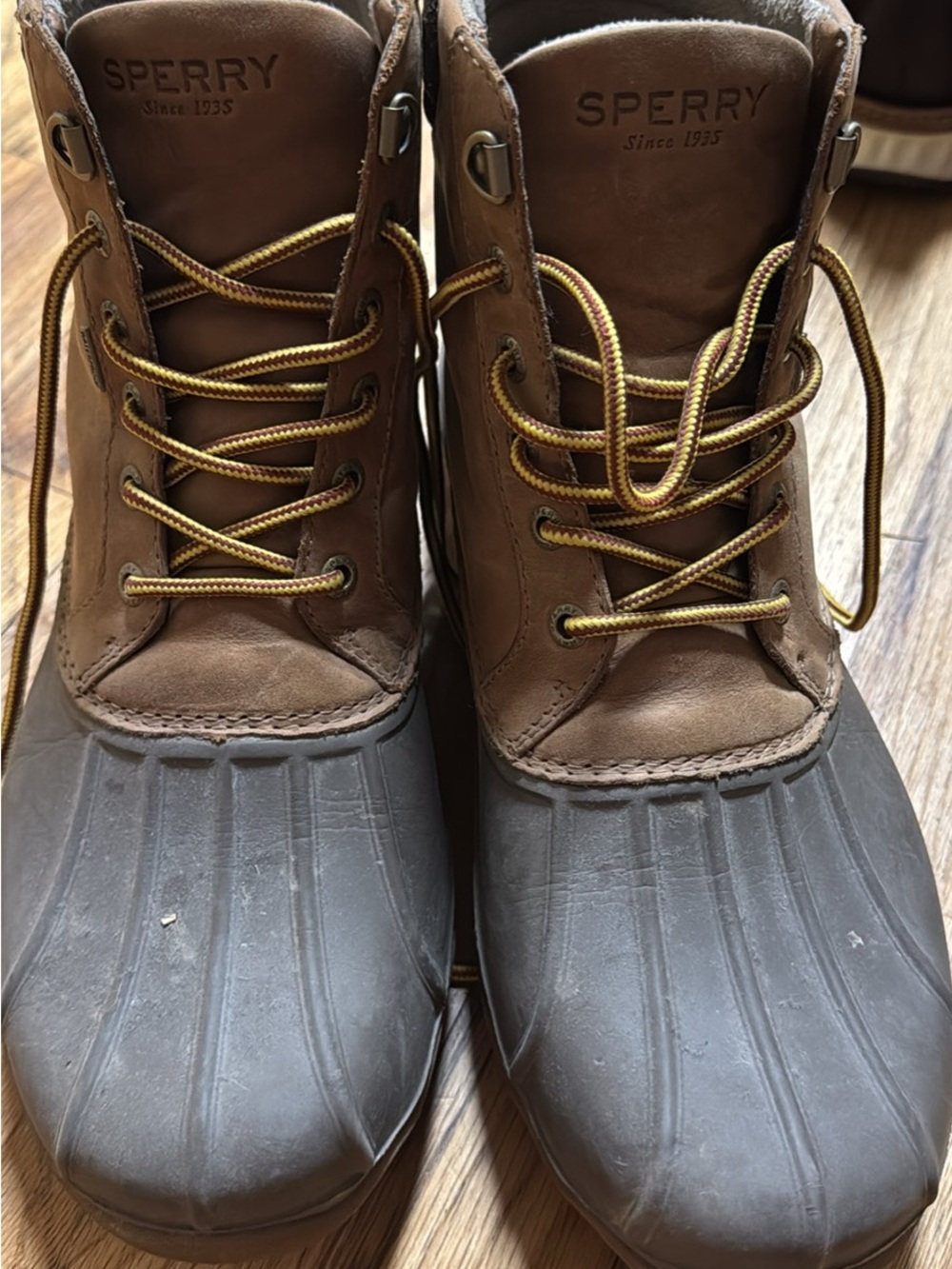 Sperry Brown & Dark Gray Waterproof Duck Boots